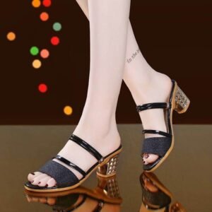 Bulksuki Wholesale summer new women's heel sandals and slippers thick heel middle heel fashion sandals #914