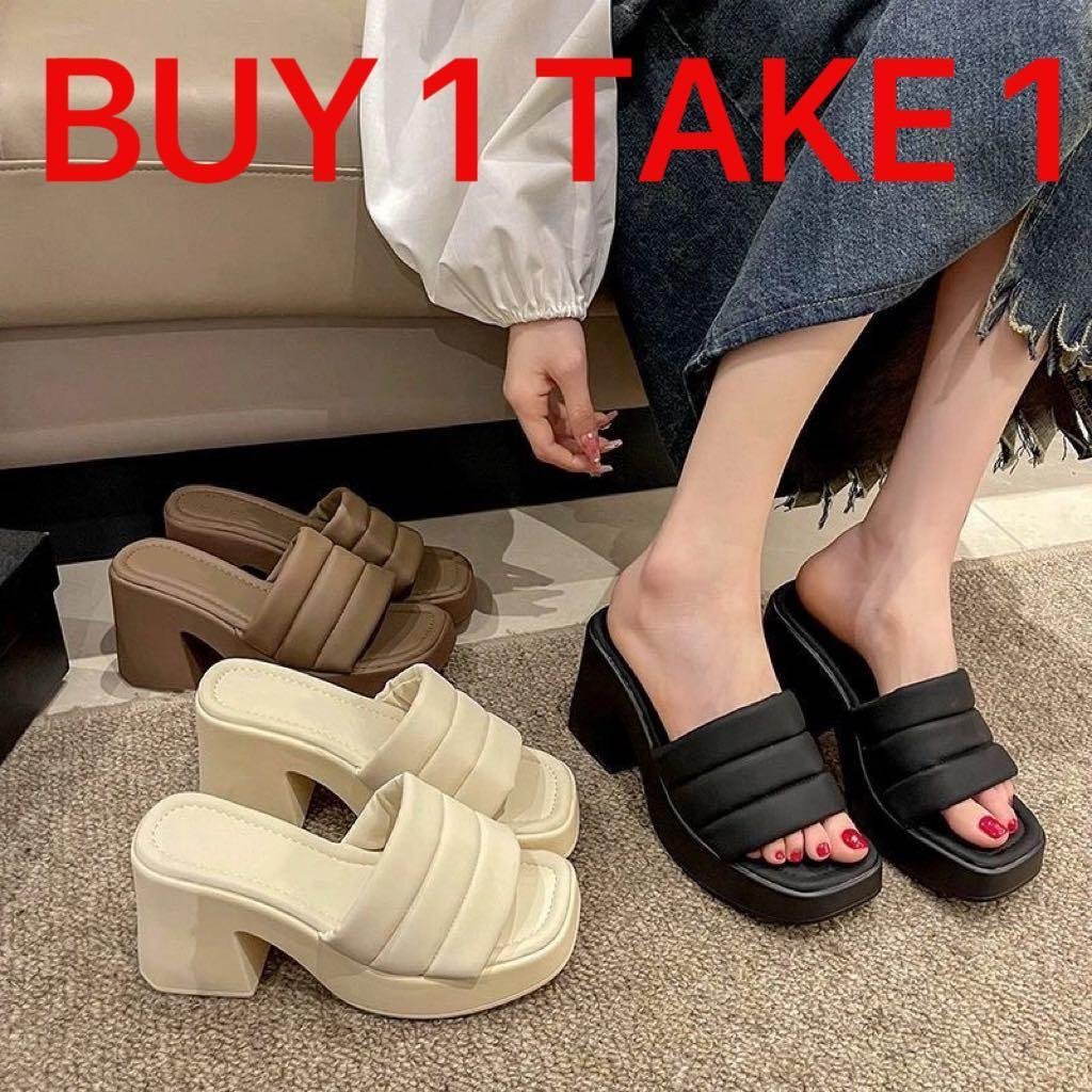 Bulksuki Wholesale buy1 take1 women summer outer wear new waterproof high-heeled sandals