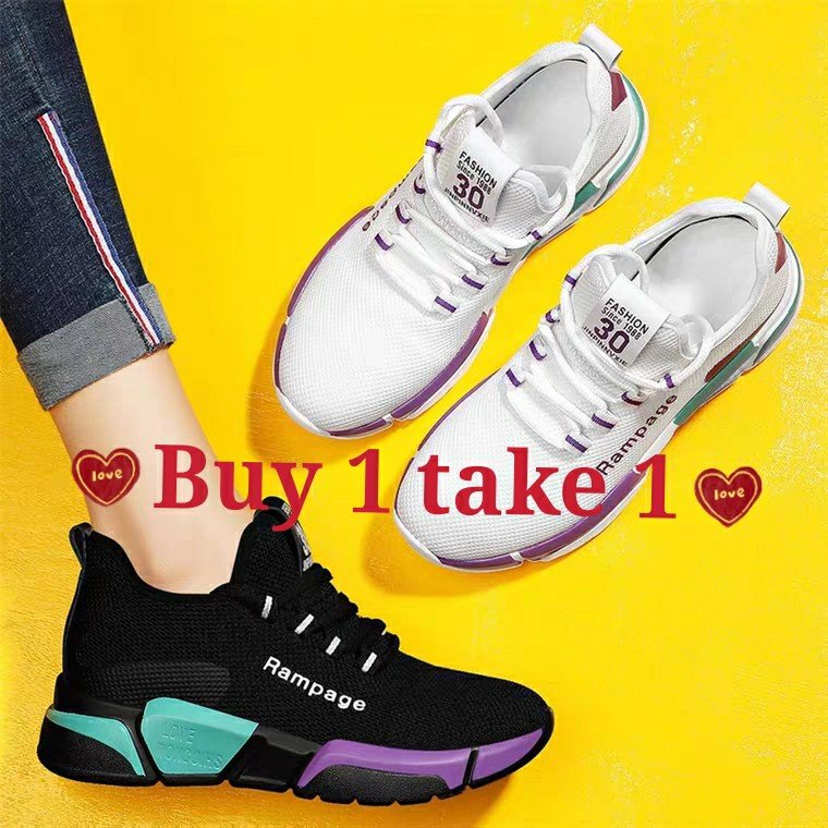 Bulksuki Wholesale 2 pcs(Buy 1 take 1 )Ladies Low Cut Classy Rubber Sneakers Shoes sapatos #021