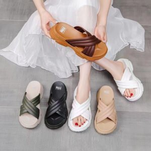 Bulksuki Wholesale High-end thick-soled rain-proof flip-flops women's shoes summer slippers summer #2298