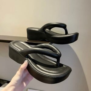 Bulksuki Wholesale new thick-soled heightening slippers flip-flops women's summer slippers#666