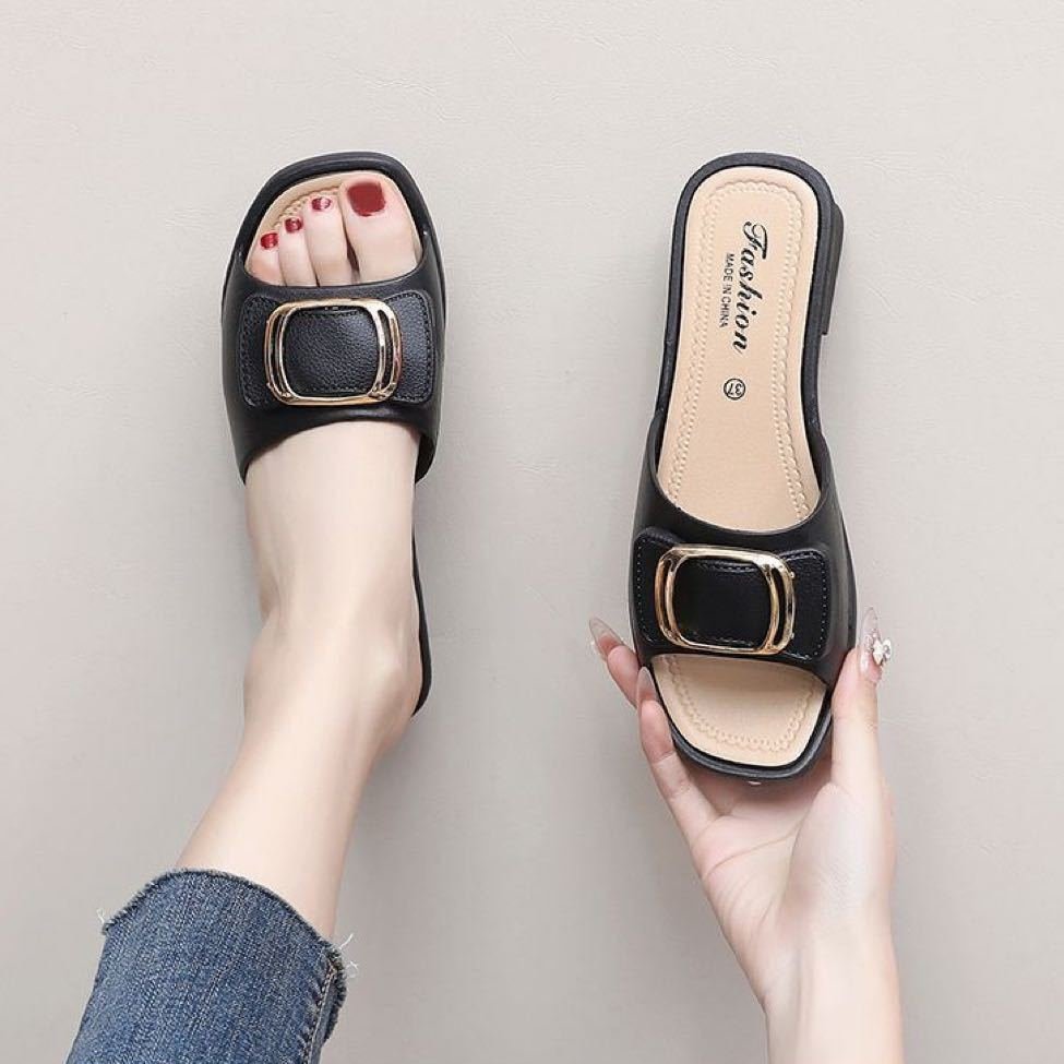 Bulksuki Wholesale Korean Outdoor Slippers For Women Sandals Peep Toe Sandals Soft Comfortable Waterproof Tsinelas Fash - Image 2