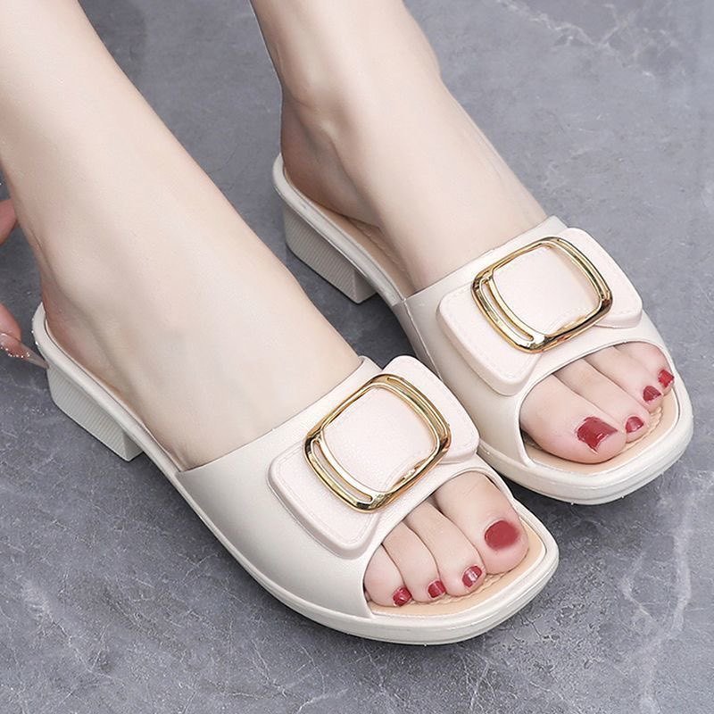 Bulksuki Wholesale Korean Outdoor Slippers For Women Sandals Peep Toe Sandals Soft Comfortable Waterproof Tsinelas Fash - Image 5