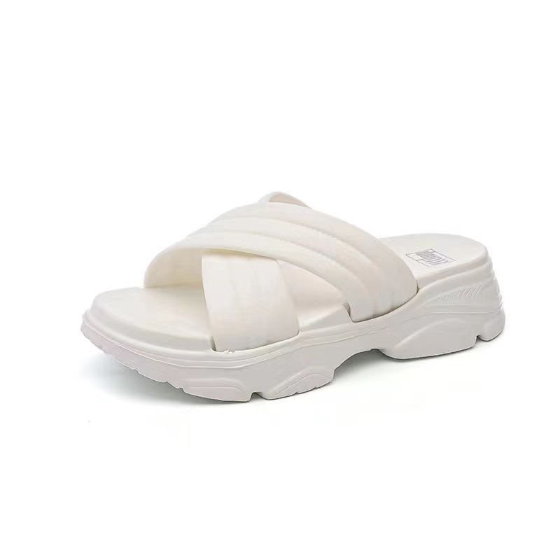 Bulksuki Wholesale No brand new summer thick-soled slippers for women casual lightweight cross-strap beach sandals#9968 - Image 5